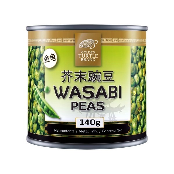 Snack di piselli ricoperti gusto Wasabi - Golden Turtle 140g.